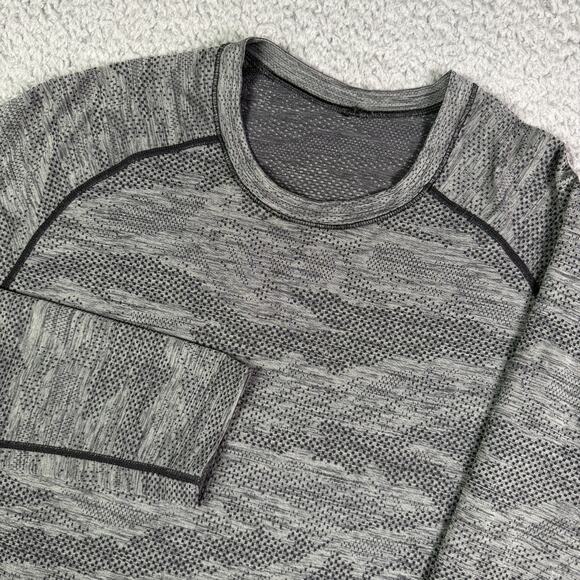 Lululemon Shirt Mens S Gray Camo Metal Vent Tech Performance Long Sleeve Gym - Picture 1 of 8